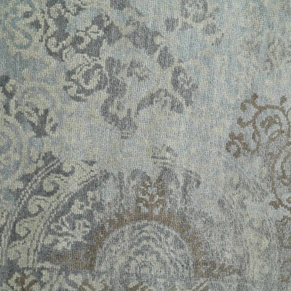 Hand Knotted 2x4 Gray And Beige Traditional Vintage Persian Wool Rug