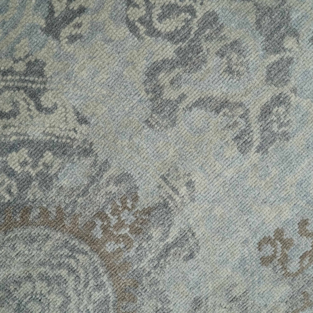 Hand Knotted 2x4 Gray And Beige Traditional Vintage Persian Wool Rug