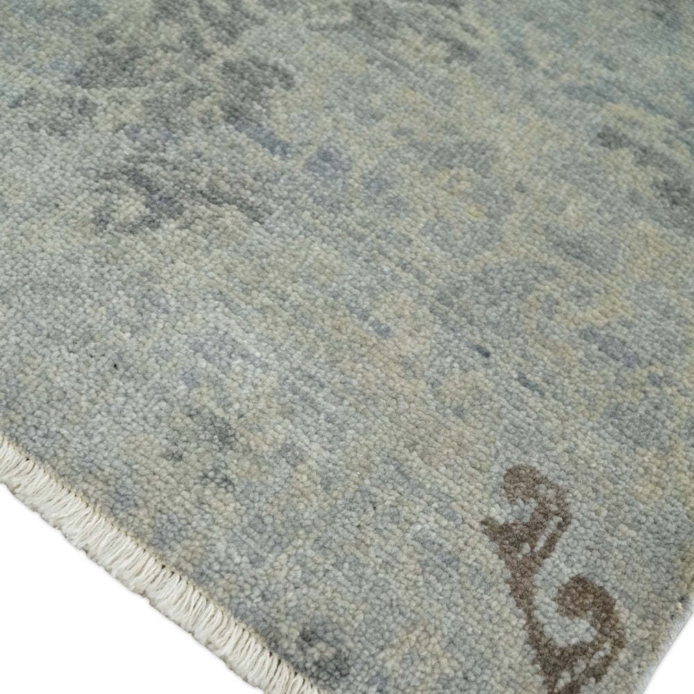 Hand Knotted 2x4 Gray And Beige Traditional Vintage Persian Wool Rug