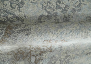 Hand Knotted 2x4 Gray And Beige Traditional Vintage Persian Wool Rug