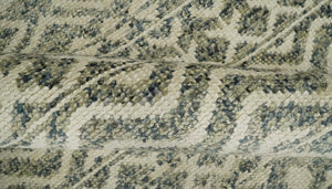 Hand Knotted 4x6 Beige, Camel and Olive Modern Contemporary Southwestern Tribal Trellis Recycled Silk Area Rug
