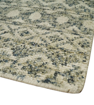 Hand Knotted 4x6 Beige, Camel and Olive Modern Contemporary Southwestern Tribal Trellis Recycled Silk Area Rug