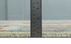 Custom Made Hand Knotted Beige with multicolor Traditional Oushak Wool area Rug