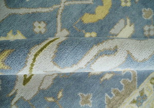 Hand Knotted 8x10 Vintage style Oriental Oushak Gray, Silver and Beige Wool Area Rug