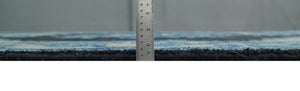 Blue and Black  Hand Knotted  Traditional Heriz Multi Size Wool Area Rug