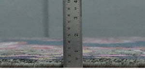 Hand Knotted Charcoal, Silver and Pink Traditional 9x12 Wool Area Rug