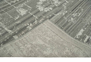 Hand Knotted Ivory and Charcoal Traditional Abstract Natural Wool Custom Made Area Rug, Kids, Living Room and Bedroom Rug