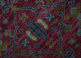 Hand Knotted Maroon and Gold Traditional Antique Style Wool Area Rug