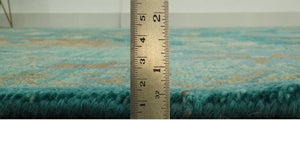 Hand Knotted Teal Traditional Oushak Multi size wool area rug