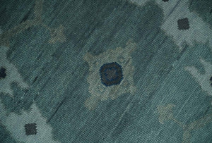 Hand Knotted Traditional Oriental Oushak Antique Style Green Wool Area Rug