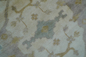 Hand Knotted Traditional Oushak Design Beige And Gray 6x9 Wool Area Rug