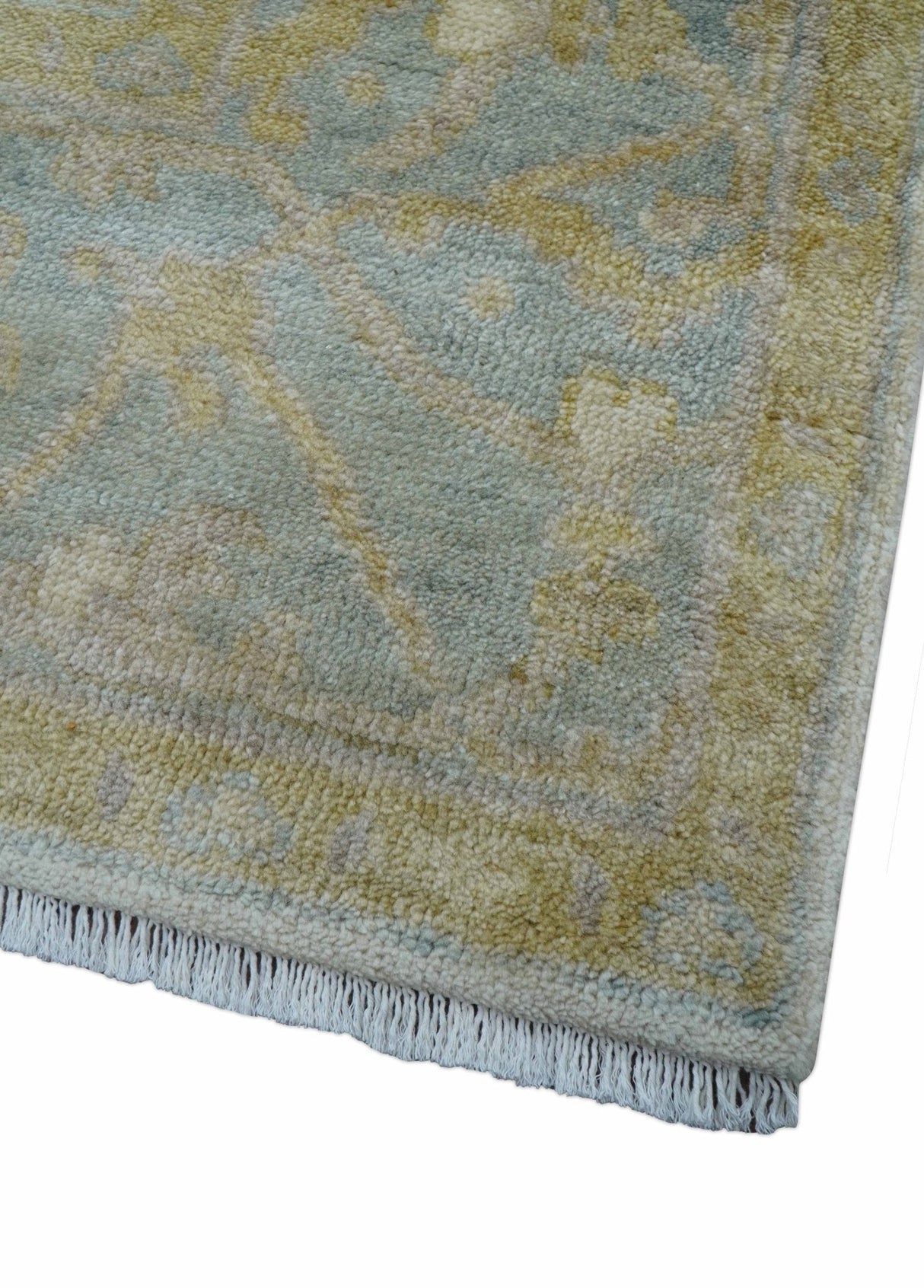Hand Knotted Traditional Oushak Design Beige And Gray 6x9 Wool Area Rug