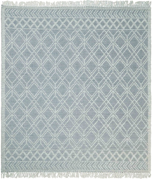Blue Modern Contemporary Hand Woven Wool Area Rug