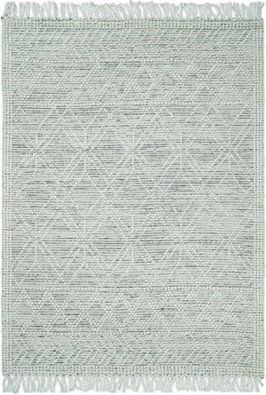 Modern Contemporary Hand Made White Wool Area Rug