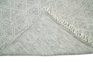 Modern Contemporary Hand Made White Wool Area Rug