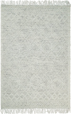 Modern Contemporary Hand Made White Wool Area Rug