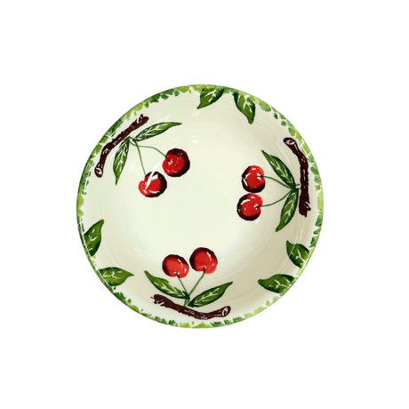 Hand-Painted-Italian-Ceramic-Bowl--Cherry-Bowls