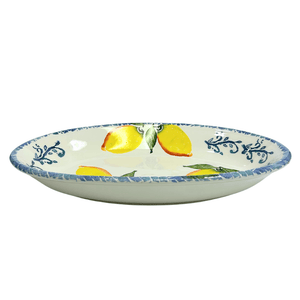 Hand Painted Italian Ceramic Oval Platter - Scalloped Lemons - Tuesday Morning - Serving Platters