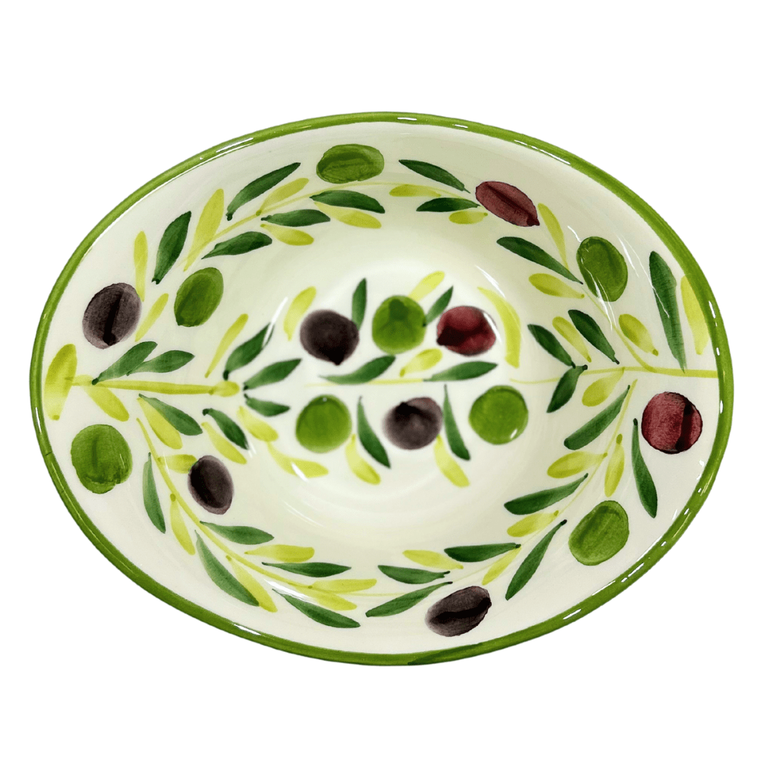 Hand Painted Italian Ceramic Round Platter Pomegranate - Tuesday Morning - Serving Platters