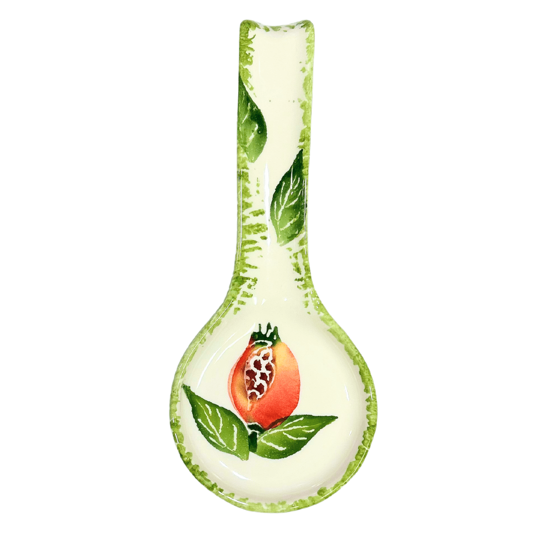 Hand Painted Italian Ceramic Spoon Rest Pomegranate - Tuesday Morning - Spoon Rests