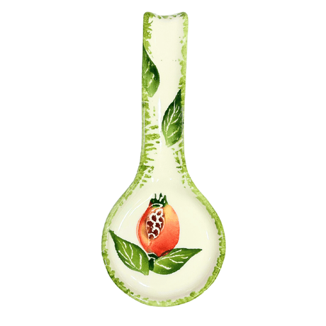 Hand Painted Italian Ceramic Spoon Rest Pomegranate - Tuesday Morning - Spoon Rests