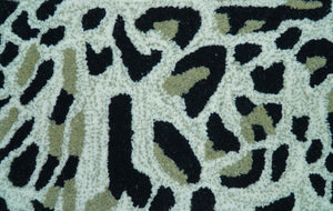 Hand Tufted Animal Cat White And Black 2x3 Wool Area Rug