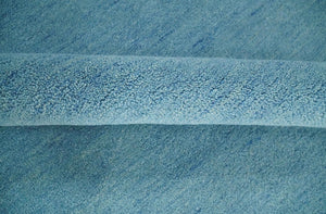 Hand Tufted Solid Plane Light Blue Woolen 8x10 wool Area Rug