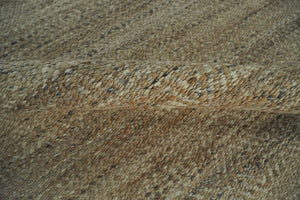 Hand Woven Brown Natural Jute and Wool Area Rug