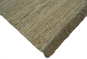 Hand Woven Brown Natural Jute and Wool Area Rug