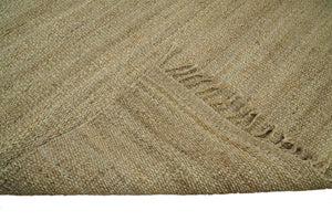 Hand Woven Natural Fiber Brown Natural Jute Rug