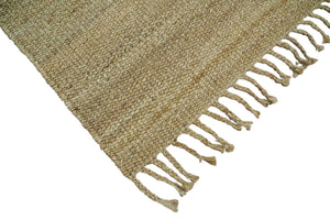 Hand Woven Natural Fiber Brown Natural Jute Rug