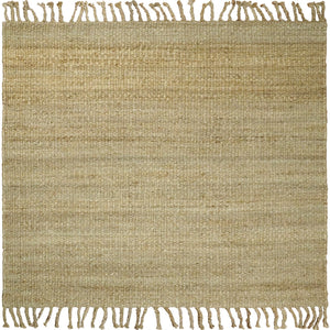 Hand Woven Natural Fiber Brown Natural Jute Rug