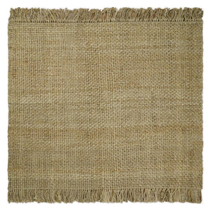 Hand Woven Natural Fiber Brown Natural Jute Rug