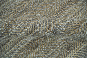 Hand Woven Natural Fiber Jute and Wool Silver and Brown Rug