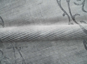 3x5 Hand Woven Silver and Gray Modern Floral Art Silk Rug
