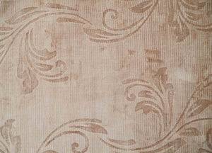 3x5 Hand Woven Beige and Peach Modern Floral Art Silk Rug