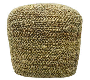 Hand Woven Natural Brown Chunky Design Jute Pouf