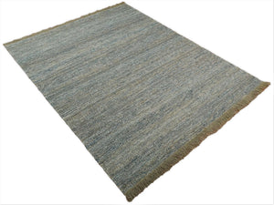 Modern Style Hand Woven Gray and Brown Jute and Art Silk Rug