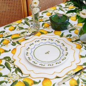 Vista Ivory Wavy Faux Leather Placemat