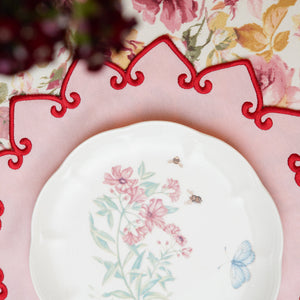 Ashbury Pink Crown Fabric Placemat