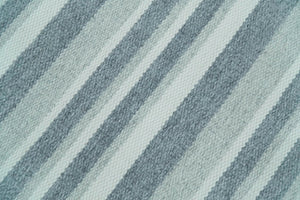Handmade 5x8 Modern Stripes Pattern Blue And White Wool Rug