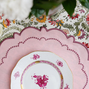 HARMONY PINK ROUND FABRIC PLACEMAT