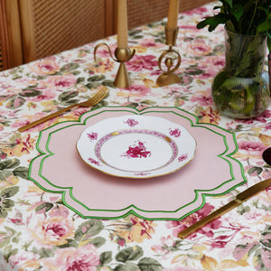 LUMERA PINK WAVY EDGE FABRIC PLACEMAT (Set Of 4)