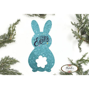 12in Waterproof Happy Easter Metal Bunny Sign