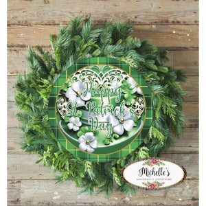 Happy Saint Patrick Day Hat Sign - Wreath Enhancement