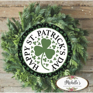 Happy Saint Patrick's Day Clover Sign