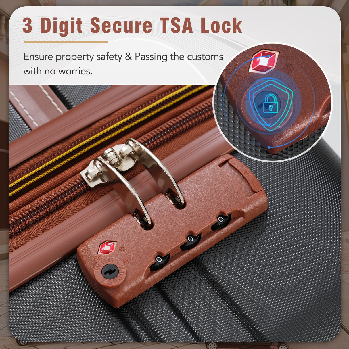 Hardshell Lightweight Suitcase Double Spinner Wheels with TSA Lock ,Single Vintage Luggage with Bag - Tuesday Morning - Luggage