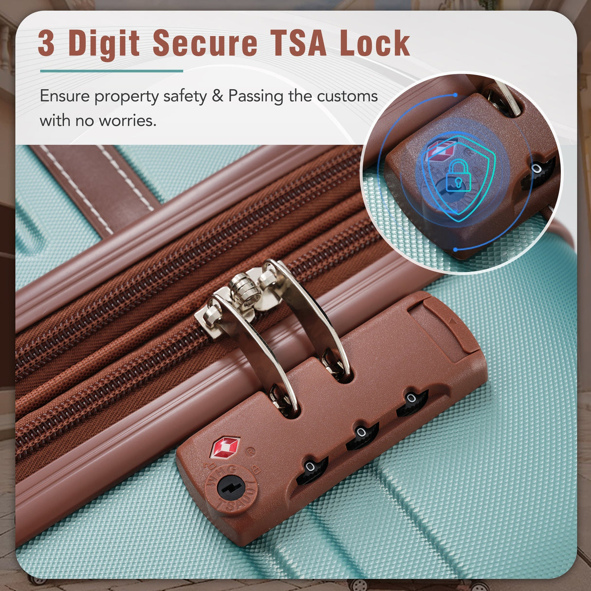 Hardshell Lightweight Suitcase Double Spinner Wheels with TSA Lock ,Single Vintage Luggage with Bag - Tuesday Morning - Luggage