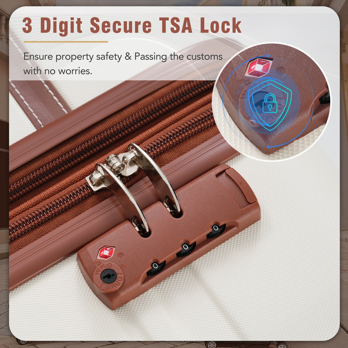 Hardshell Lightweight Suitcase Double Spinner Wheels with TSA Lock ,Single Vintage Luggage with Bag - Tuesday Morning - Luggage