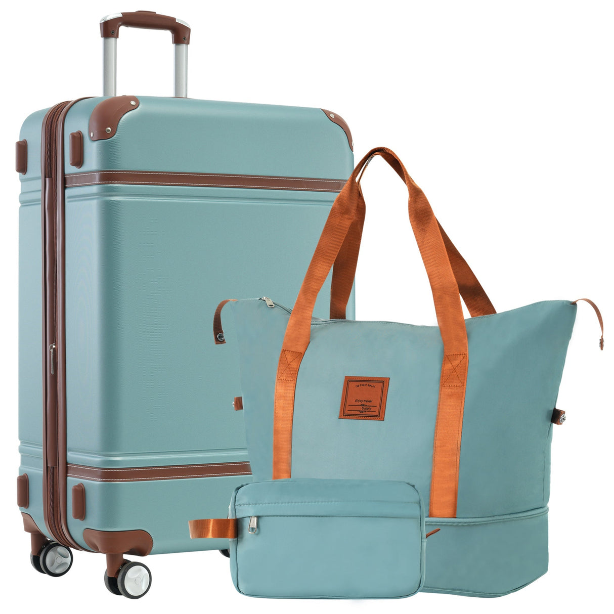 Hardshell Lightweight Suitcase Double Spinner Wheels with TSA Lock ,Single Vintage Luggage with Bag - Tuesday Morning - Luggage